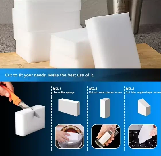 Hot Sale Melamine Foam Eraser Sponges Cleaning Tools For Dishwashing 4